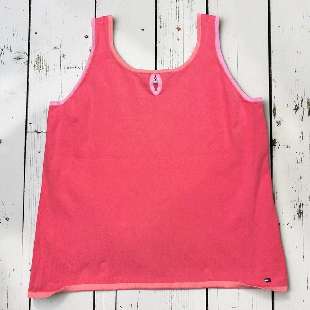 Tommy Hilfiger Coral Tank Top Keyhole Cutout Sleeveless Women’s